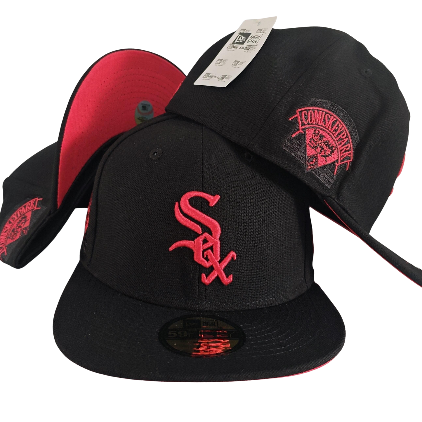 Cappellino New Era 59FIFTY – Chicago White Sox Comiskey Park – Black/Red